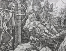 Load image into Gallery viewer, Francis Barlow. LXI. Cupid and Death. From Aesop's Fables. Etching. 1666.