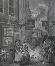 Load image into Gallery viewer, William Hogarth. Night. Engraving. 1738.