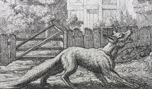 Load image into Gallery viewer, Francis Barlow. VII. The Fox and Cock in a Tree. From Aesop's Fables. Etching. 1666.