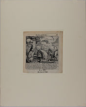 Load image into Gallery viewer, Francis Barlow. XX. The Fox and the Cat. From Aesop's Fables. Etching. 1666.