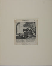 Load image into Gallery viewer, Francis Barlow. LX. The Goat in the Well. From Aesop's Fables. Etching. 1666.