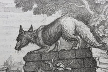 Load image into Gallery viewer, Francis Barlow. LX. The Goat in the Well. From Aesop's Fables. Etching. 1666.