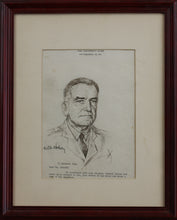 Load image into Gallery viewer, Andrey Avinoff. Portrait of the fleet admiral William Frederick "Bull" Halsey Jr. Ink on paper. 1944.