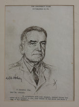 Load image into Gallery viewer, Andrey Avinoff. Portrait of the fleet admiral William Frederick "Bull" Halsey Jr. Ink on paper. 1944.