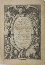 Load image into Gallery viewer, Francis Barlow. Engraved title page from Aesop's Fables. 1665.