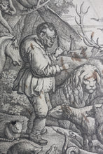 Load image into Gallery viewer, Francis Barlow. Portrait of Aesop. Frontispiece from Aesop's Fables. Engraving. 1666.