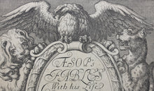 Load image into Gallery viewer, Francis Barlow. Engraved title page from Aesop's Fables. 1665.