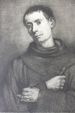 Load image into Gallery viewer, Franz von Lenbach, after. Portrait of a Franciscan monk. Etching by Wilhelm Hecht. 1880th.
