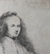 Load image into Gallery viewer, Rembrandt, after. The little Jewish bride. (Saskia as St Catherine). Etching by Ignace Joseph de Claussin. 1807.