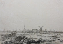 Load image into Gallery viewer, Rembrandt, after. View of Amsterdam from the north-west. Etching. C. 1640.