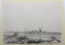 Load image into Gallery viewer, Rembrandt, after. View of Amsterdam from the north-west. Etching. C. 1640.