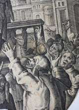 Load image into Gallery viewer, Crispijn de Passe the Elder. Pilate showing Christ to the people. Engraving. 1601.