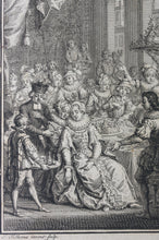 Load image into Gallery viewer, Jacob Folkema. The Force of Blood. Illustration to Exemplary Novels by Miguel de Cervantes. Engraving. 1739.