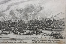 Load image into Gallery viewer, Jacques Callot, after. Battle scene. Etching. XVII - XVIII C.