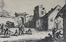 Load image into Gallery viewer, Jacques Callot, after. The Hospital. Etching by Johann Wilhelm Baur. XVII C.