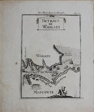 Load image into Gallery viewer, Alain Manesson Mallet. Map of the Strait of Waigats. Engraving. 1719.