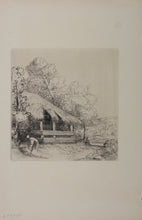 Load image into Gallery viewer, Alphonse Legros. The little shed. Etching and drypoint. 1855-1911.