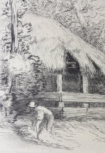 Load image into Gallery viewer, Alphonse Legros. The little shed. Etching and drypoint. 1855-1911.