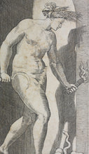 Load image into Gallery viewer, Rosso Fiorentino, after. Jacopo Caraglio, after. Ceres. Engraving. XVI C.