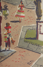 Load image into Gallery viewer, Sa Vau. Mexican street views. Two vintage posters. Mid 20th century.