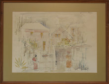 Load image into Gallery viewer, Alfred Birdsey. Street View. Watercolor on paper. Mid 20th century.