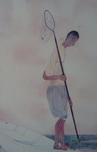 Load image into Gallery viewer, Robert Gwathmey. Soft Crabbing. Vintage Museum Exhibition Poster. 1984.