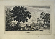 Load image into Gallery viewer, Johann Kraus. July. Engraving. XVII - XVIII c.