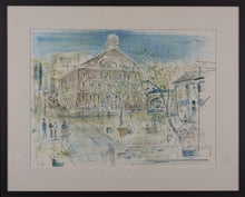 Load image into Gallery viewer, Alfred Birdsey. Faneuil Hall. Boston. Lithograph. 1979.
