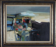 Load image into Gallery viewer, Doris Anne White. Abstract composition. Dawn in the Farm. Oil on canvas. Late 20th c.