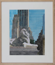 Load image into Gallery viewer, Robert Bowden. A Library Lion. Watercolor. 2008.