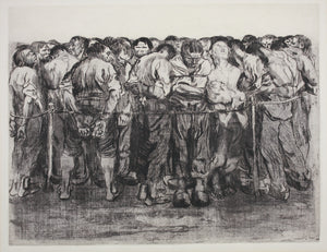 Käthe Kollwitz. The Prisoners. Engraving. 1908.