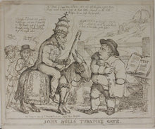 Load image into Gallery viewer, Thomas Rowlandson. John Bulls Turnpike Gate. Etching. 1805.