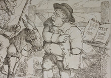 Load image into Gallery viewer, Thomas Rowlandson. John Bulls Turnpike Gate. Etching. 1805.