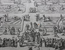 Load image into Gallery viewer, Jacques Callot. Parterre du Palais de Nancy. Etching. 1624.