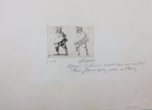 Load image into Gallery viewer, Jacques Callot, after. Male figure "Man Wrapped in His Mantle". Etching. Early 18th century.