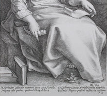 Load image into Gallery viewer, Hendrick Goltzius. Melpomene. Engraving. Circa 1600.