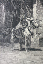 Load image into Gallery viewer, Frederick Arthur Bridgman, after. Lady of Cairo Visiting. Etching by James David Smillie. 1880.