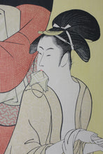 Load image into Gallery viewer, Kitagawa Utamaro. The Hour of the Horse. Woodblock print (Handmade reproduction woodcut print). 20th c.