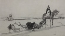Load image into Gallery viewer, Jean-Joseph Benjamin-Constant. Moroccan Prisoners. Etching. 1877.