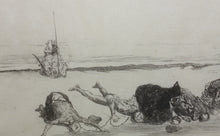 Load image into Gallery viewer, Jean-Joseph Benjamin-Constant. Moroccan Prisoners. Etching. 1877.