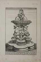 Load image into Gallery viewer, Georg Andreas Bockler. Fountain, designed and manufactured by Johann Maggio. Engraving #96. 1664.