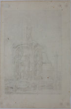 Load image into Gallery viewer, Georg Andreas Bockler. Fountain in Rome next to the Column of Marcus Aurelius. #99. 1664.