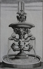 Load image into Gallery viewer, Georg Andreas Bockler. Fountain, designed and built by Johann Maggio. Engraving # 84. 1664.