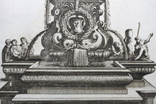 Load image into Gallery viewer, Georg Andreas Bockler. French Fountain. Engraving #118. 1664.