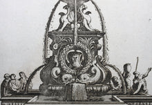 Load image into Gallery viewer, Georg Andreas Bockler. French Fountain. Engraving #118. 1664.