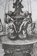 Load image into Gallery viewer, Georg Andreas Bockler. Siren Fountain. Engraving #103. 1664.