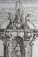 Load image into Gallery viewer, Georg Andreas Bockler. Fountain, designed and manufactured by Johann Maggio. Engraving #98. 1664.