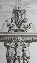 Load image into Gallery viewer, Georg Andreas Bockler. Fountain, designed and manufactured by Johann Maggio. Engraving #92. 1664.