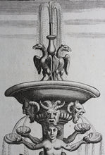 Load image into Gallery viewer, Georg Andreas Bockler. Fountain, designed and built by Johann Maggio. Engraving # 84. 1664.