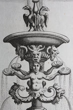 Load image into Gallery viewer, Georg Andreas Bockler. Fountain, designed and built by Johann Maggio. Engraving # 84. 1664.